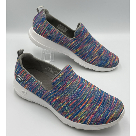 Sketchers Go Walk 3 Goga Max slip On Shoes Women's Size 9 Multicolor Comfort - Picture 1 of 8